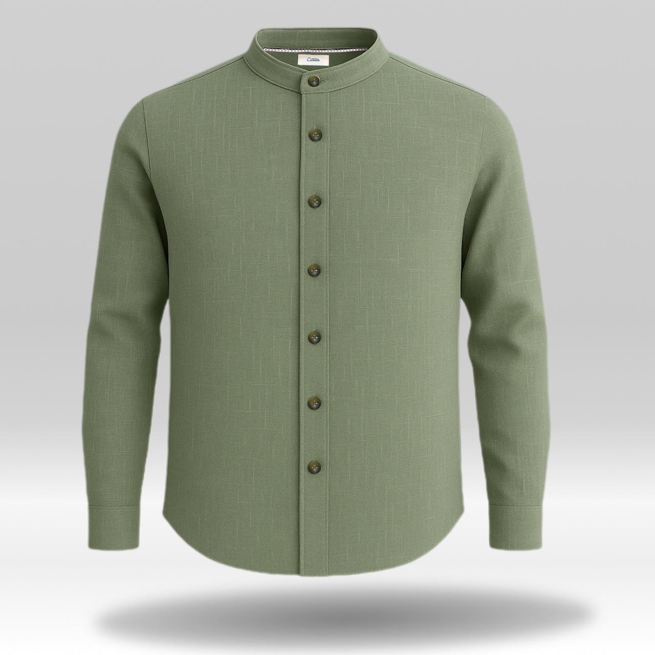 Chemise en lin col officier – Nouvelle collection