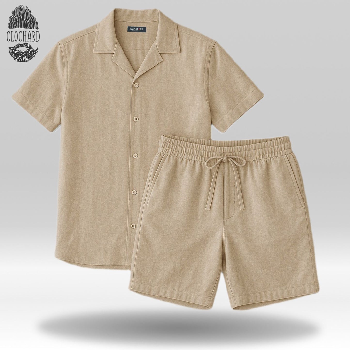 Ensemble Chemise & Short en Lin – Élégance Décontractée
