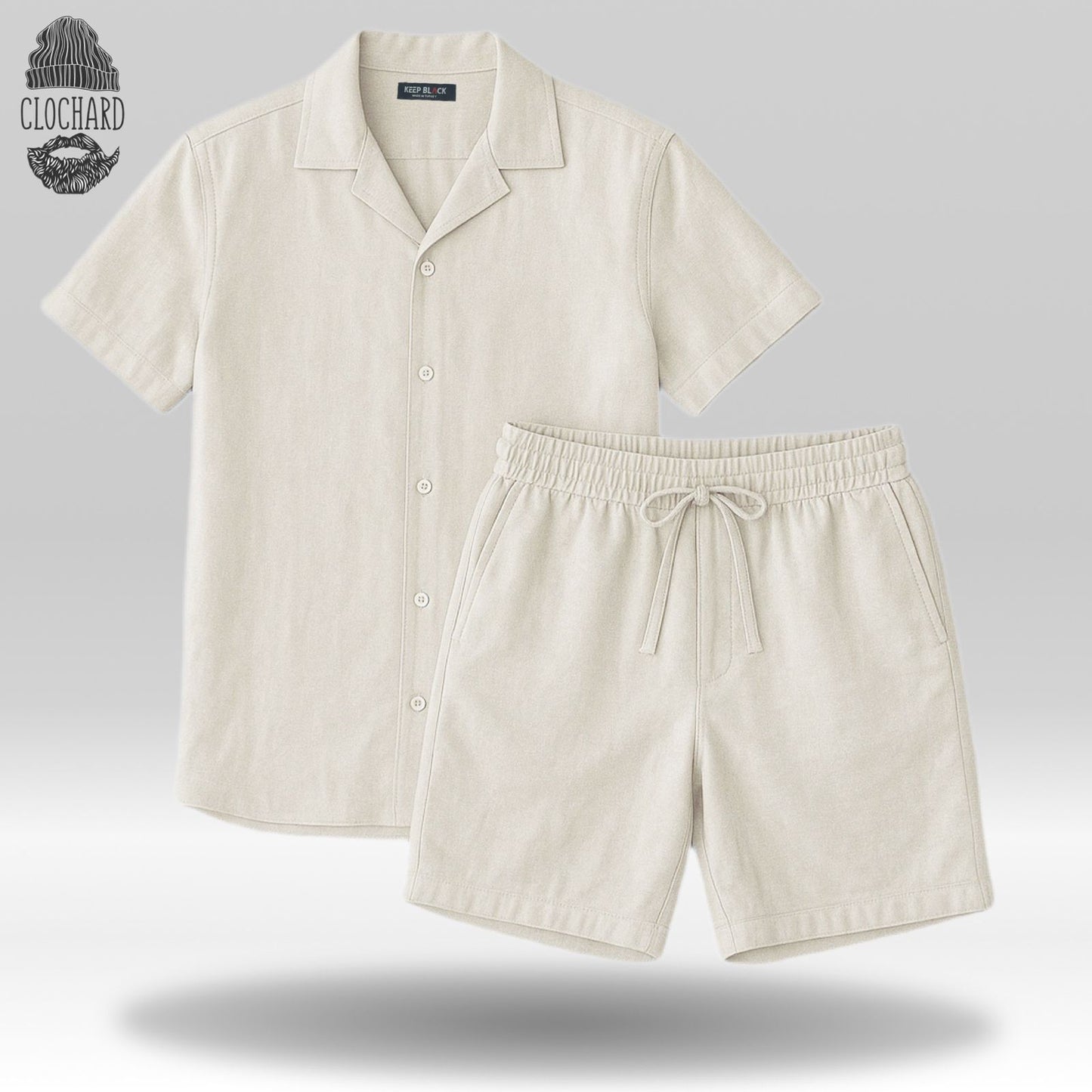Ensemble Chemise & Short en Lin – Élégance Décontractée