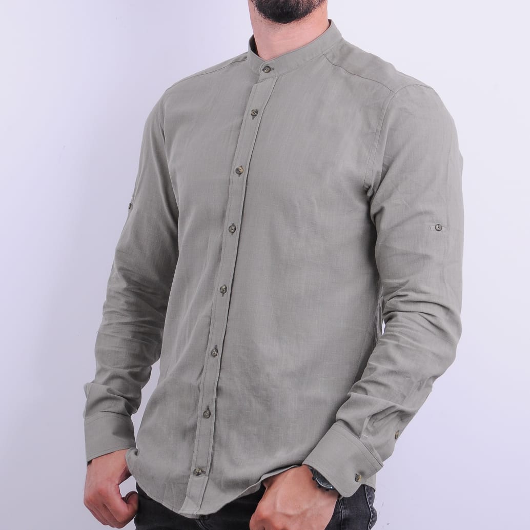Chemise en lin col officier – Nouvelle collection