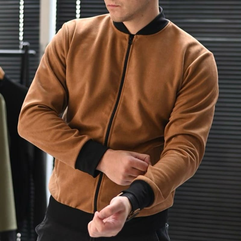 BLOUSON FAUX DAIM