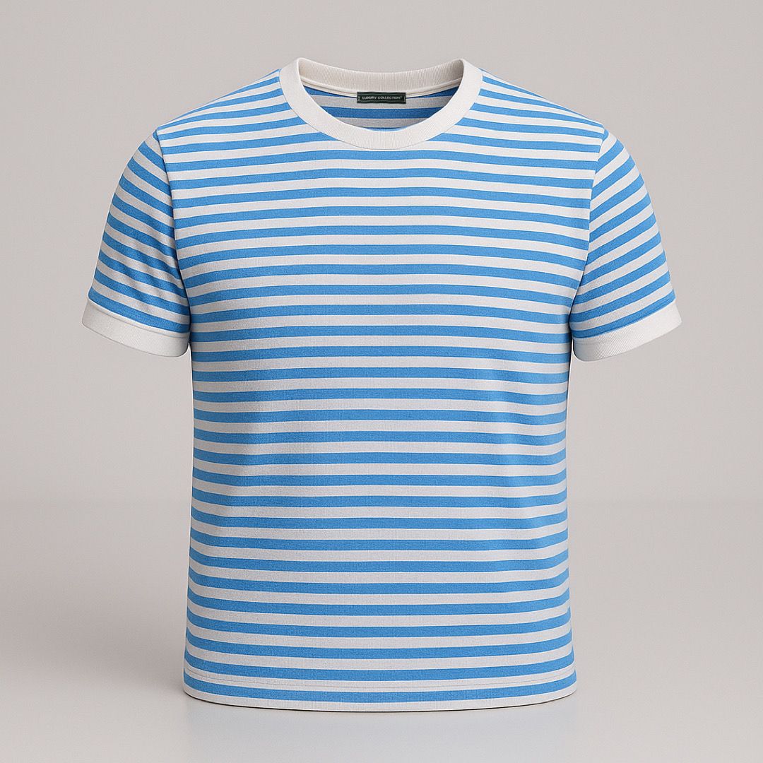 T-shirt à Rayures Bicolores