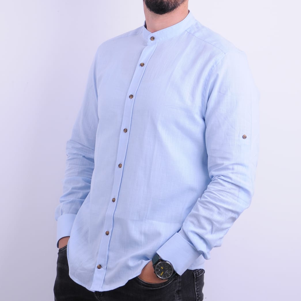 Chemise en lin col officier – Nouvelle collection