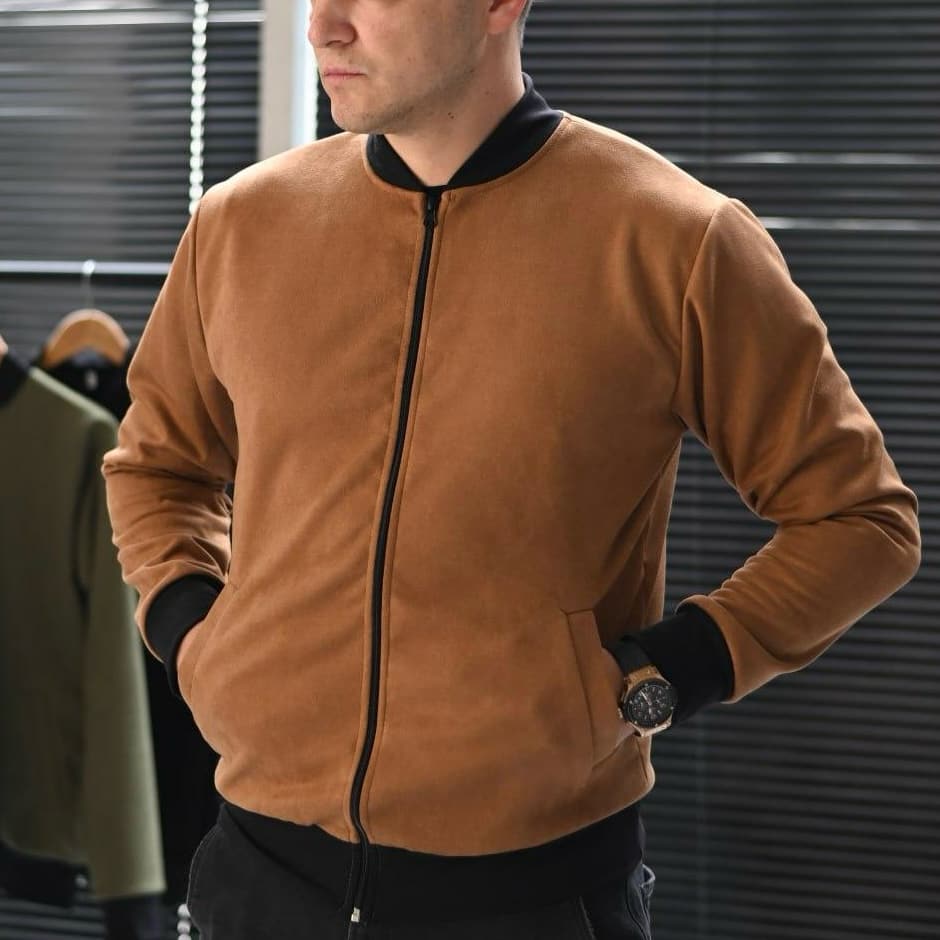 BLOUSON FAUX DAIM