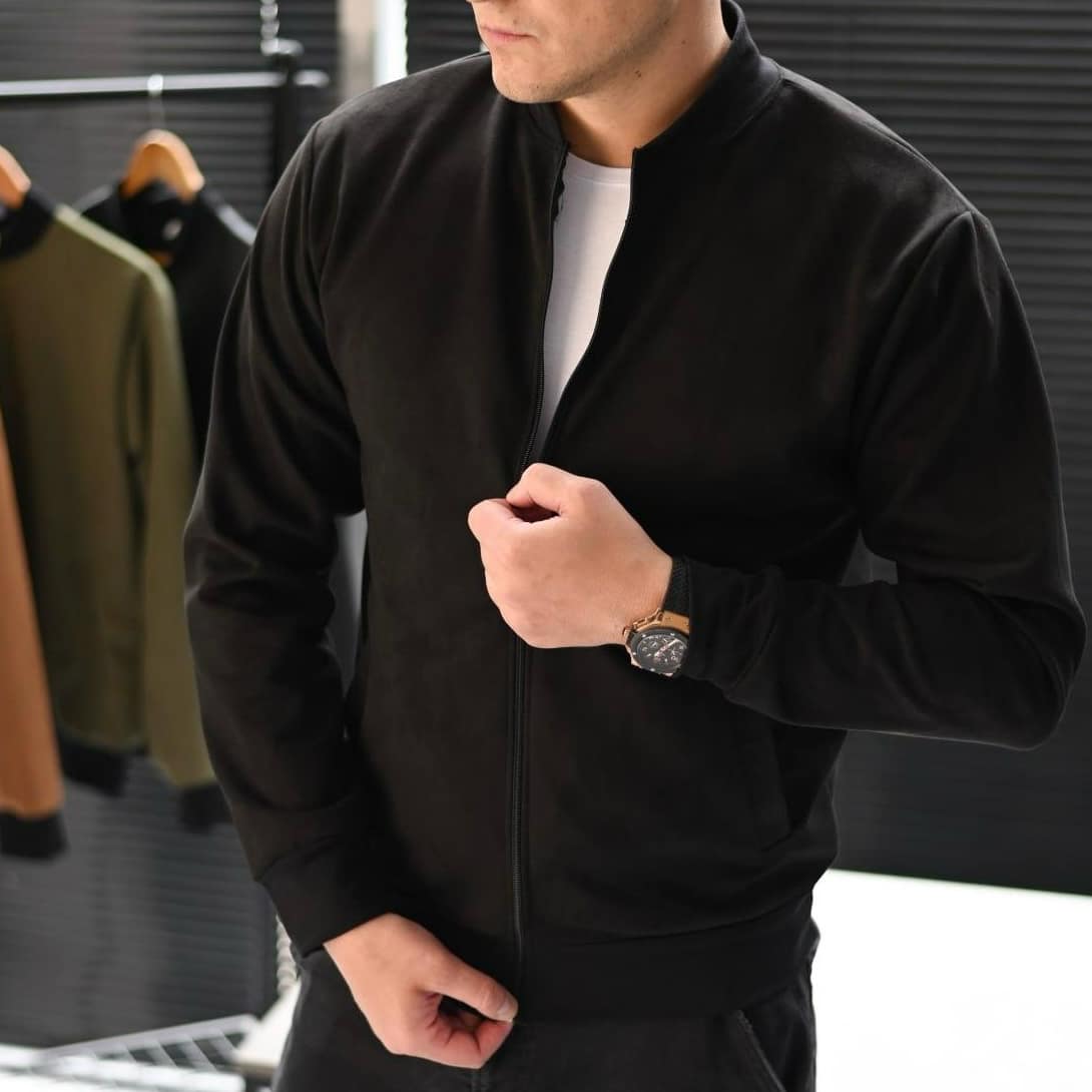 BLOUSON FAUX DAIM
