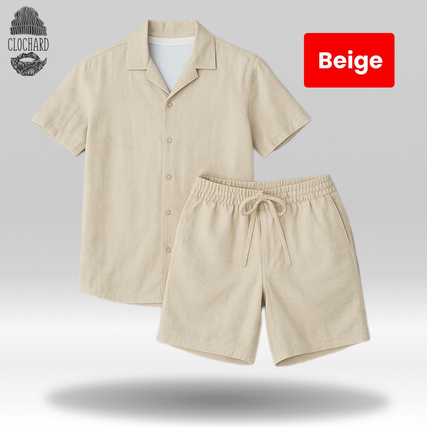 Ensemble Chemise & Short en Lin – Élégance Décontractée