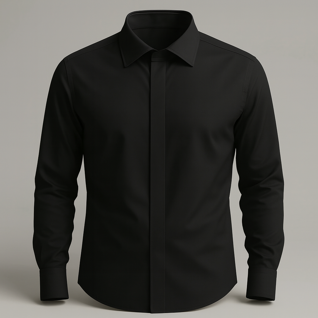 Chemise bouton cacher de luxe