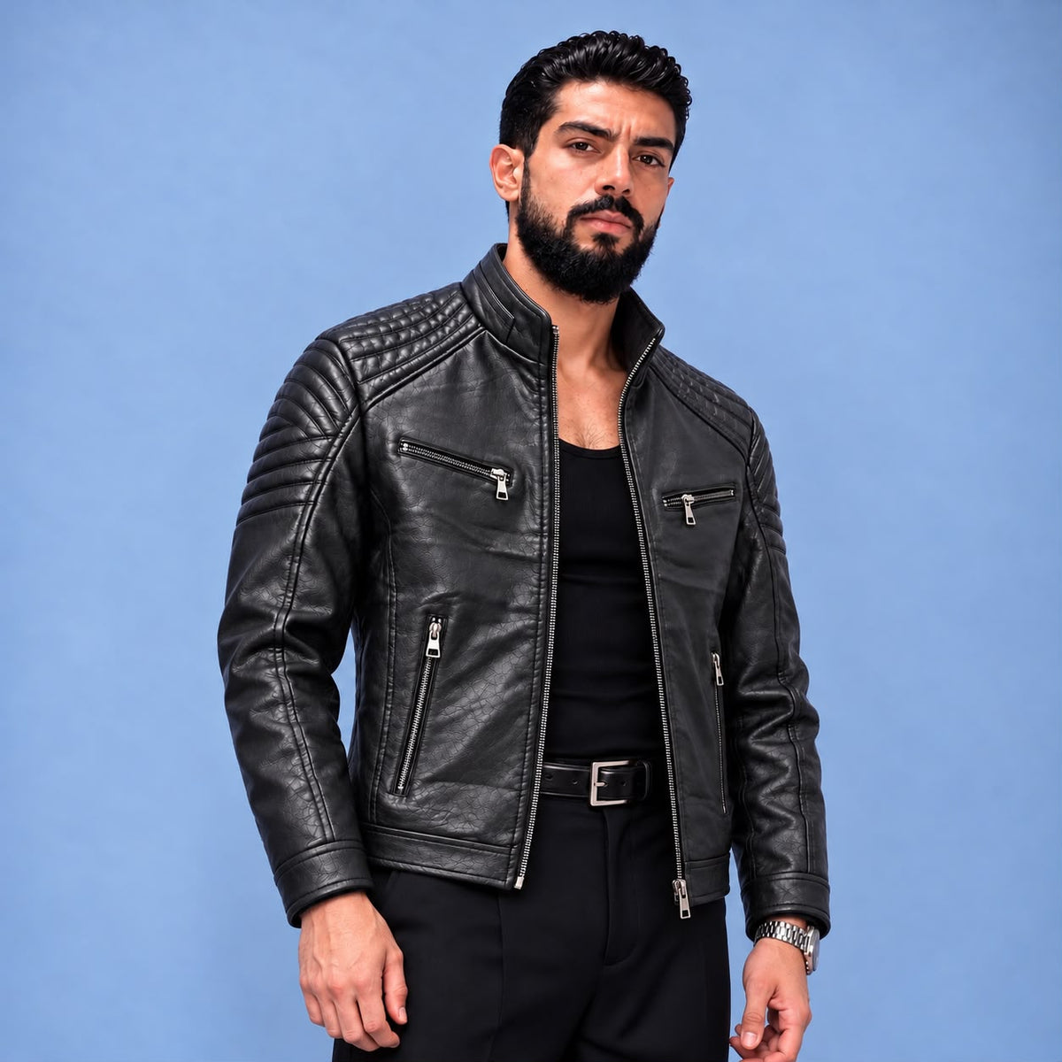 Blouson cuir synthétique reff MK33