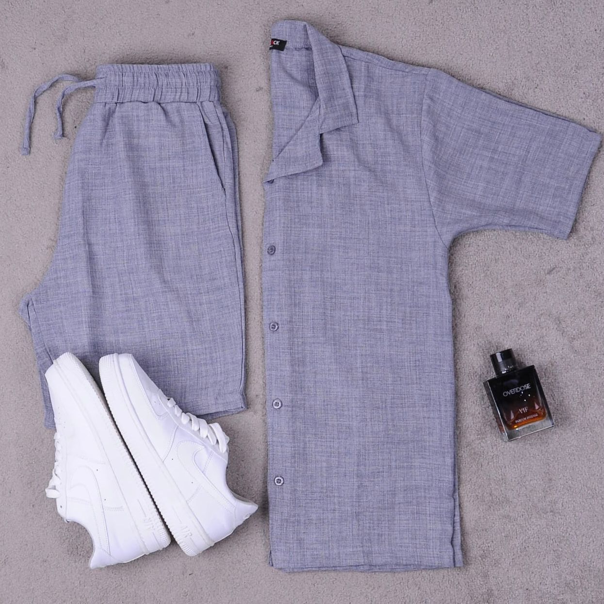 Ensemble Chemise+Short effet Lin
