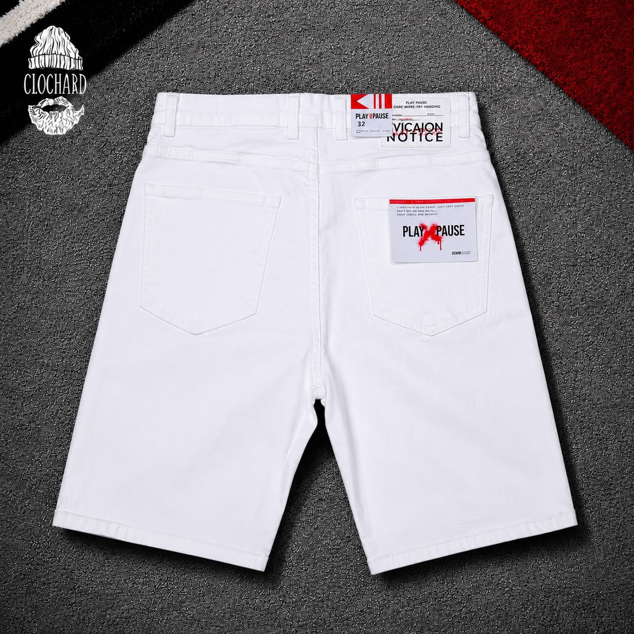 Short Jean Blanc Déchiré 01