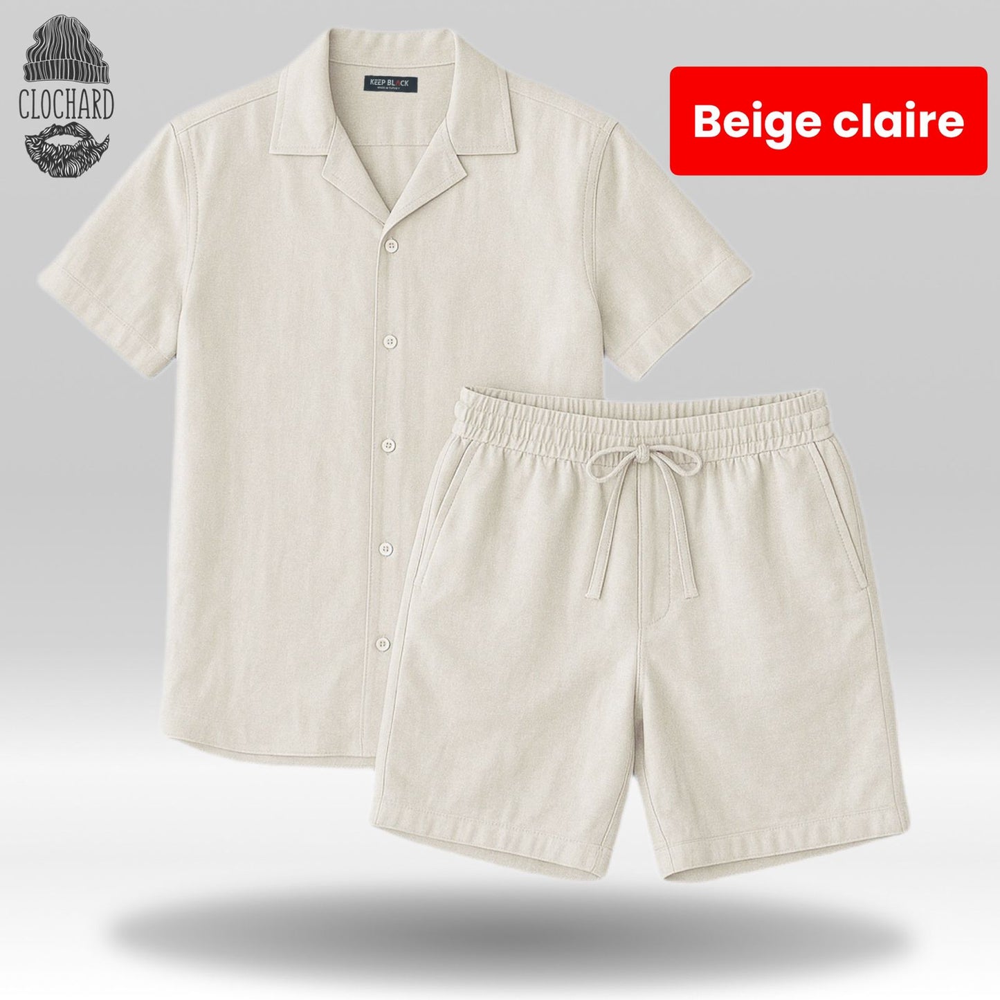 Ensemble Chemise & Short en Lin – Élégance Décontractée