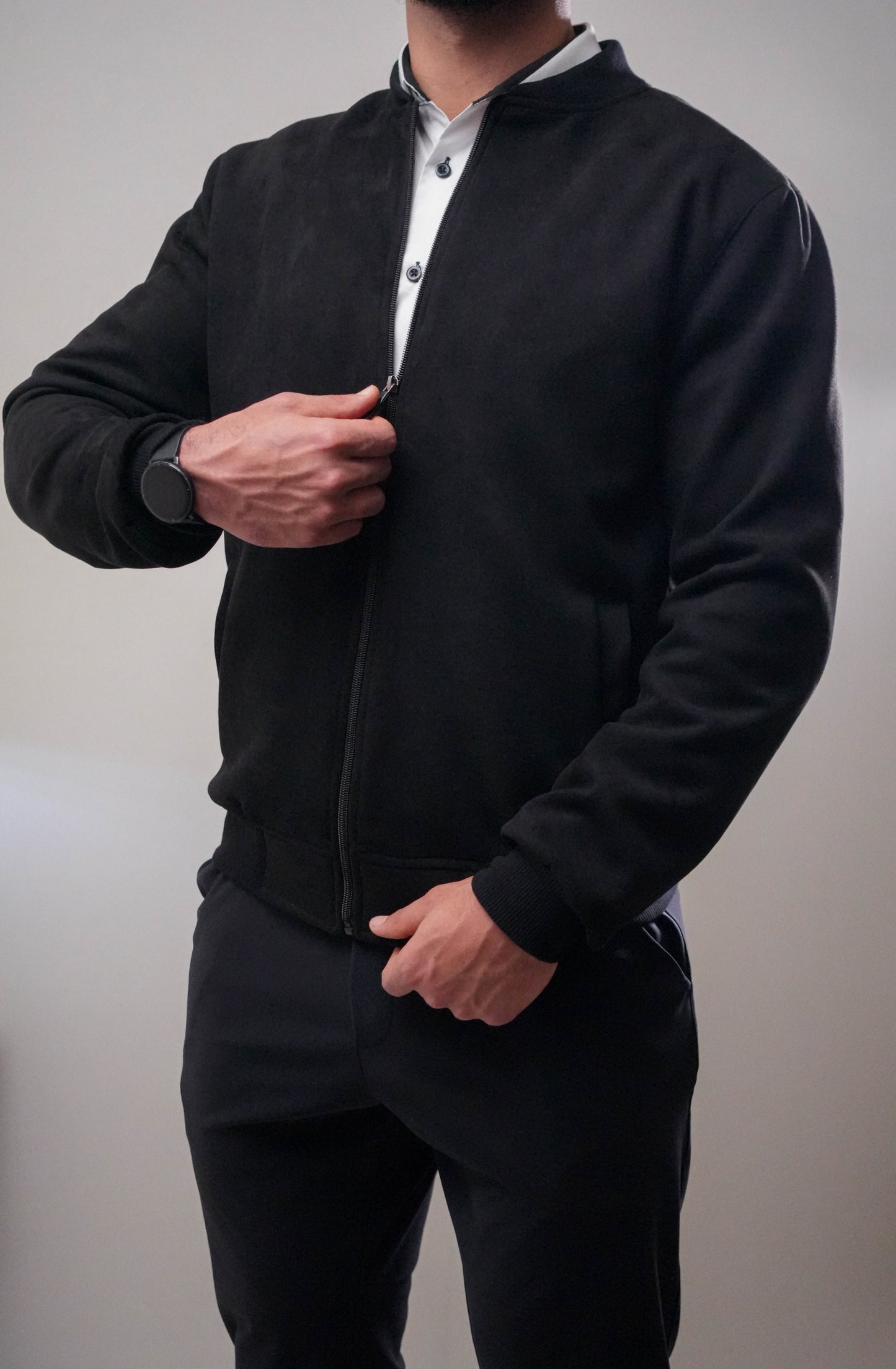 blouson faux daim