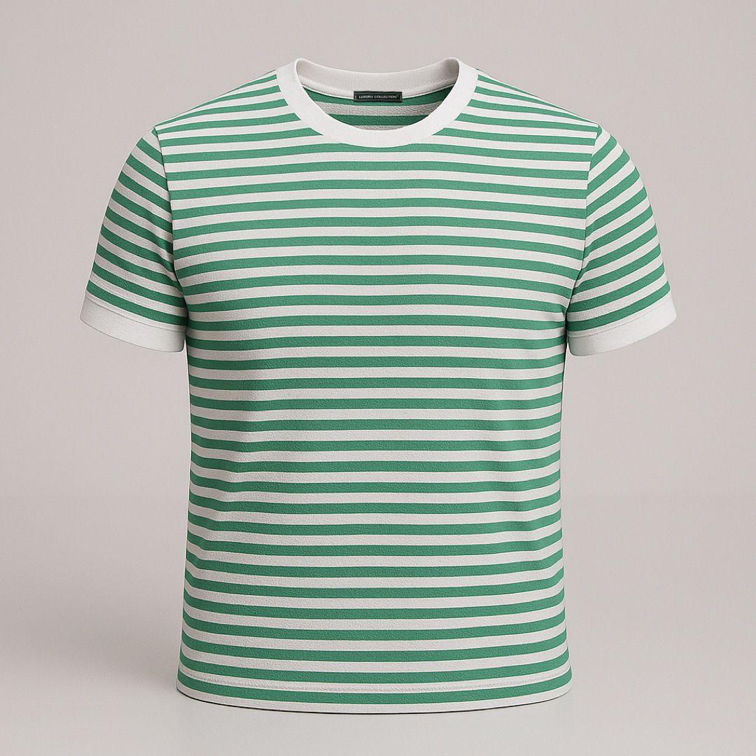 T-shirt à Rayures Bicolores