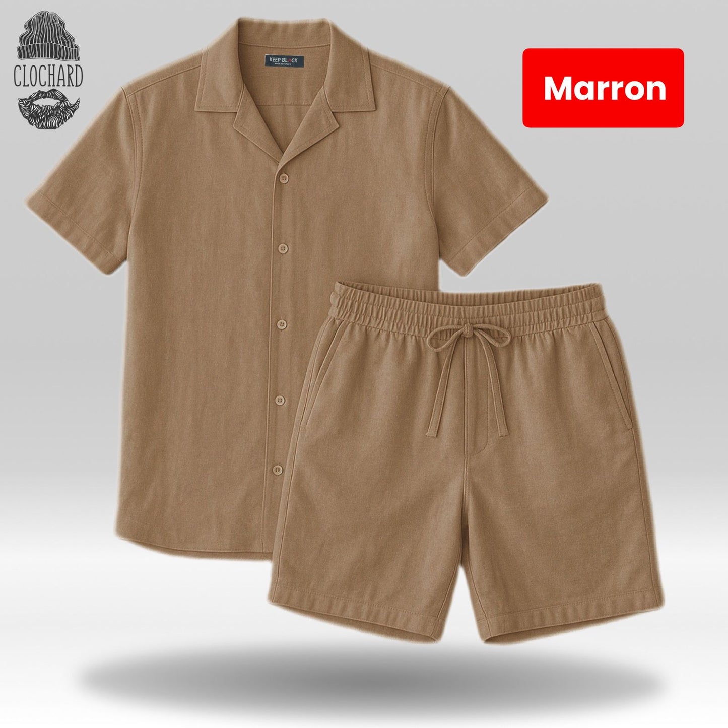 Ensemble Chemise & Short en Lin – Élégance Décontractée
