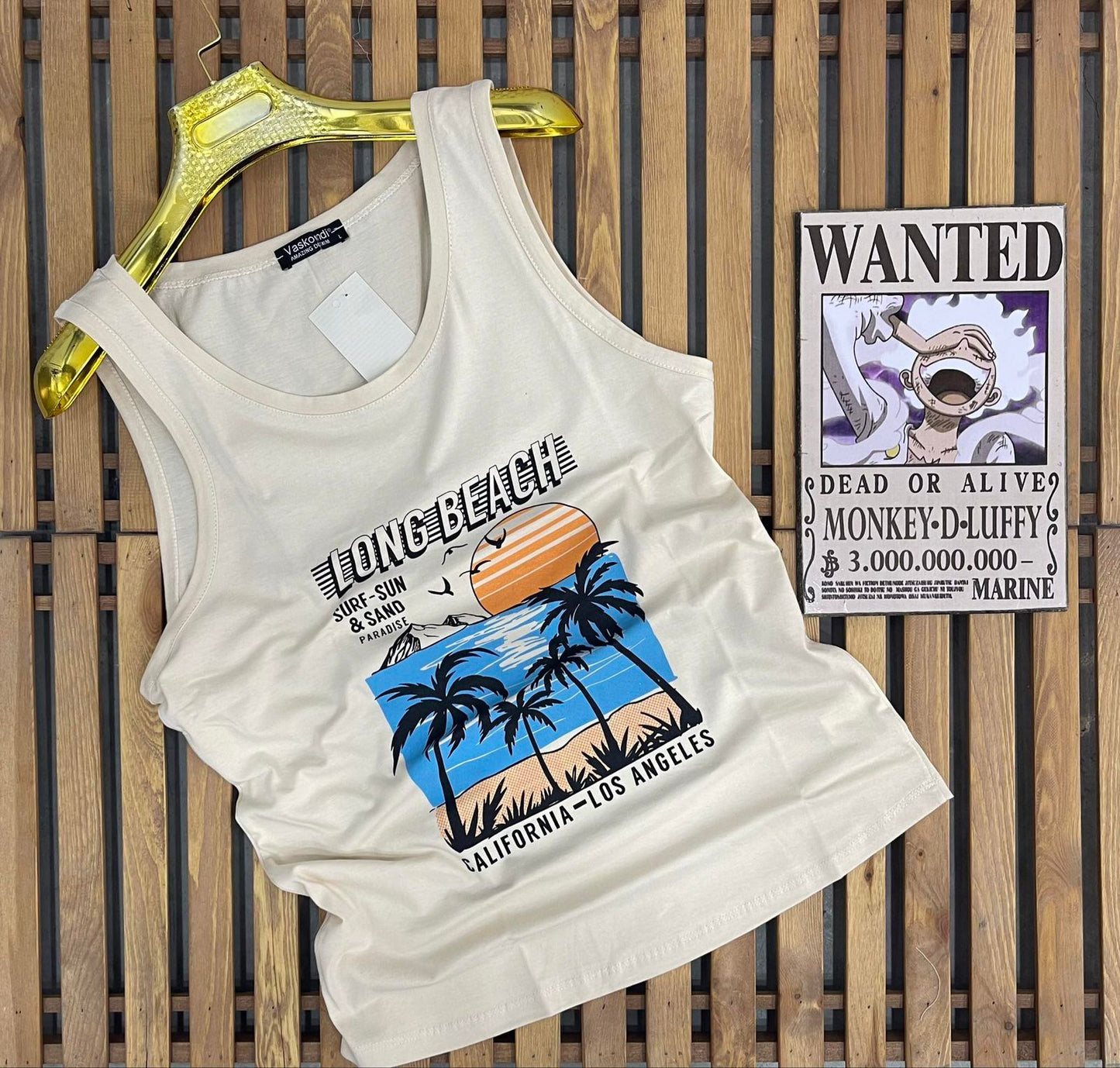 T-shirt Sans Manches "Long beach"