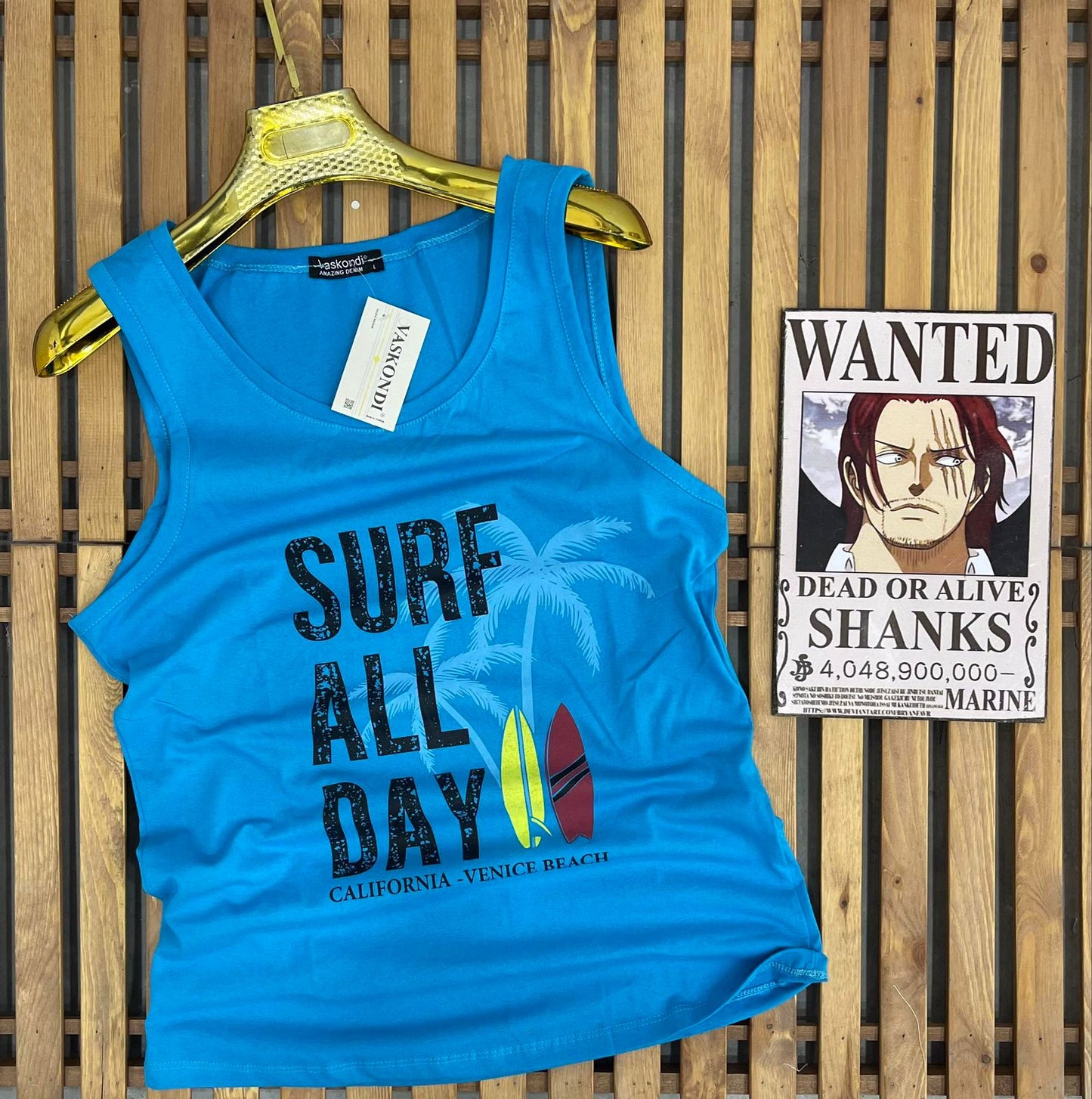 T-shirt Sans Manches "Surf All Day"