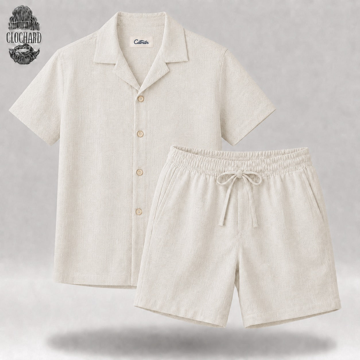 Ensemble Chemise &amp; Short en Lin – Élégance Décontractée