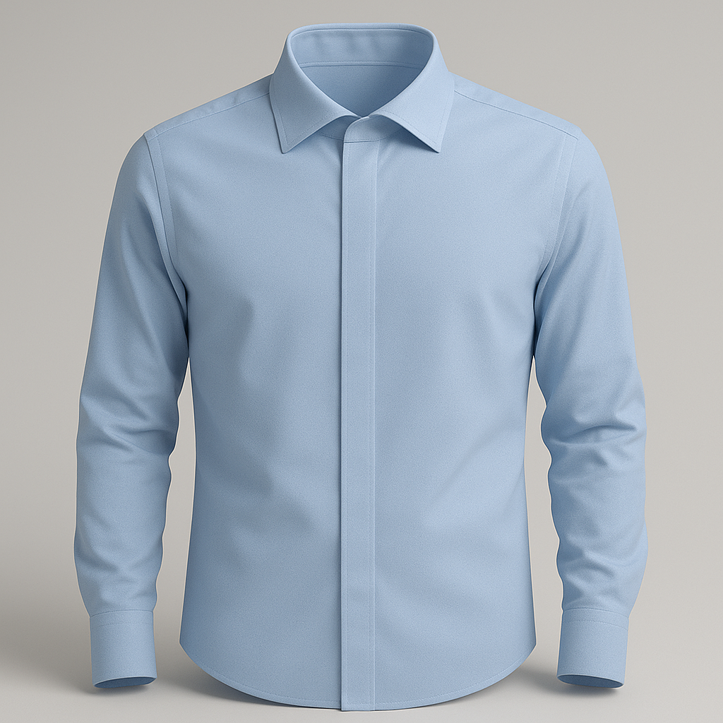 Chemise bouton cacher de luxe
