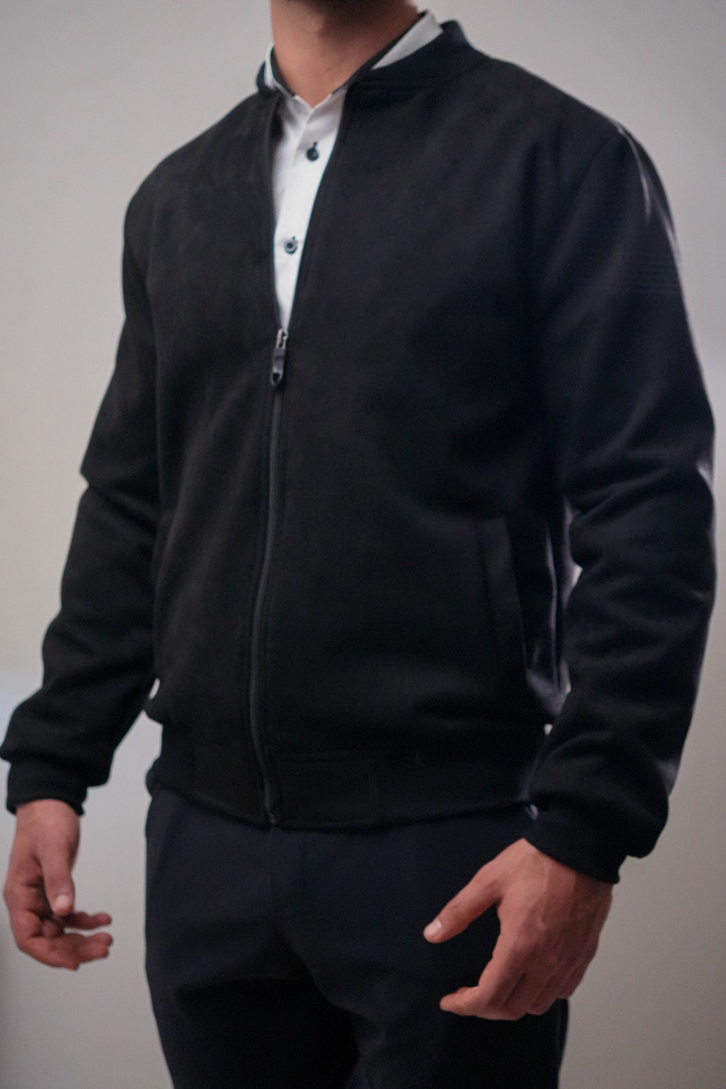 blouson faux daim