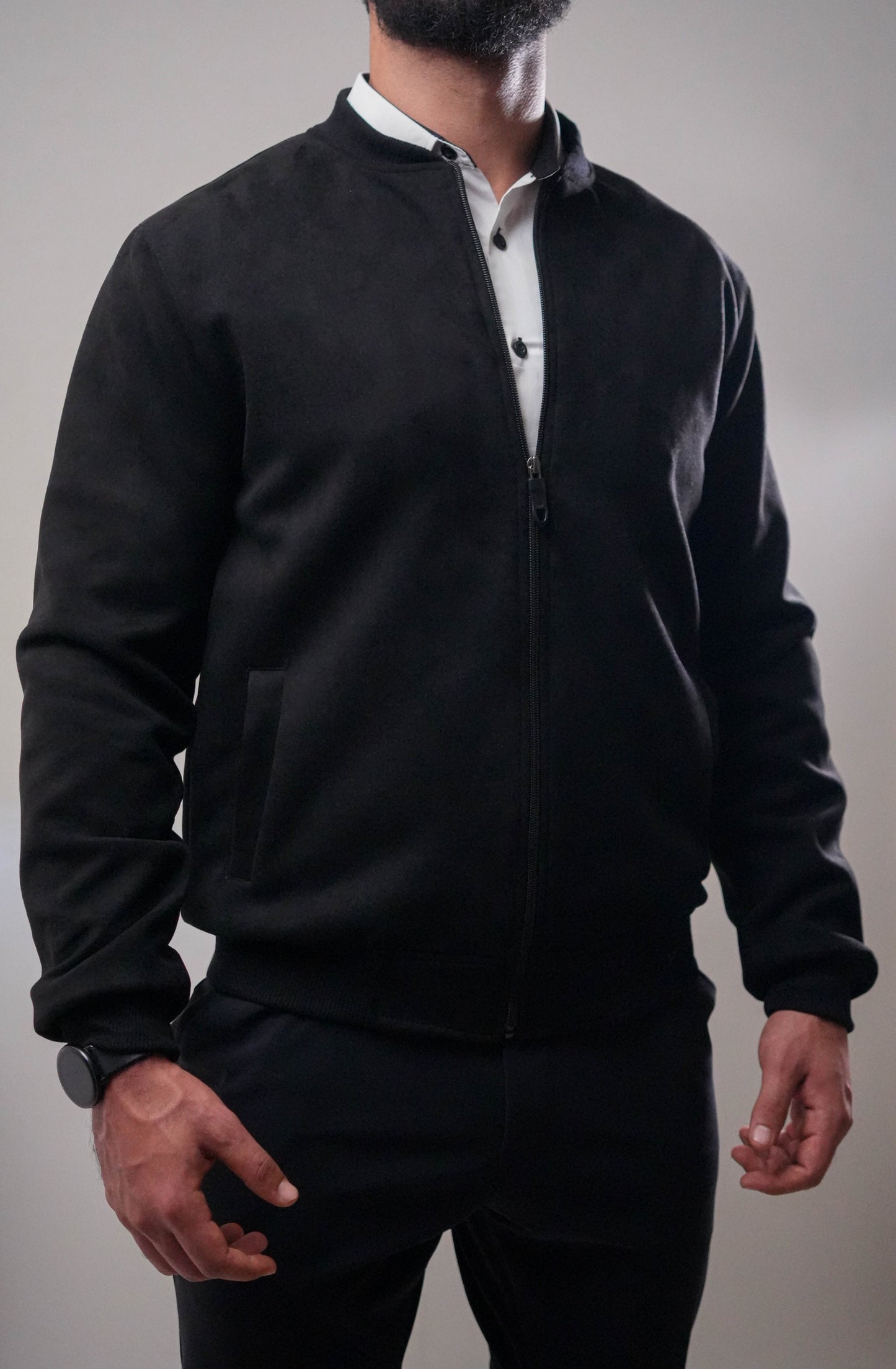 blouson faux daim