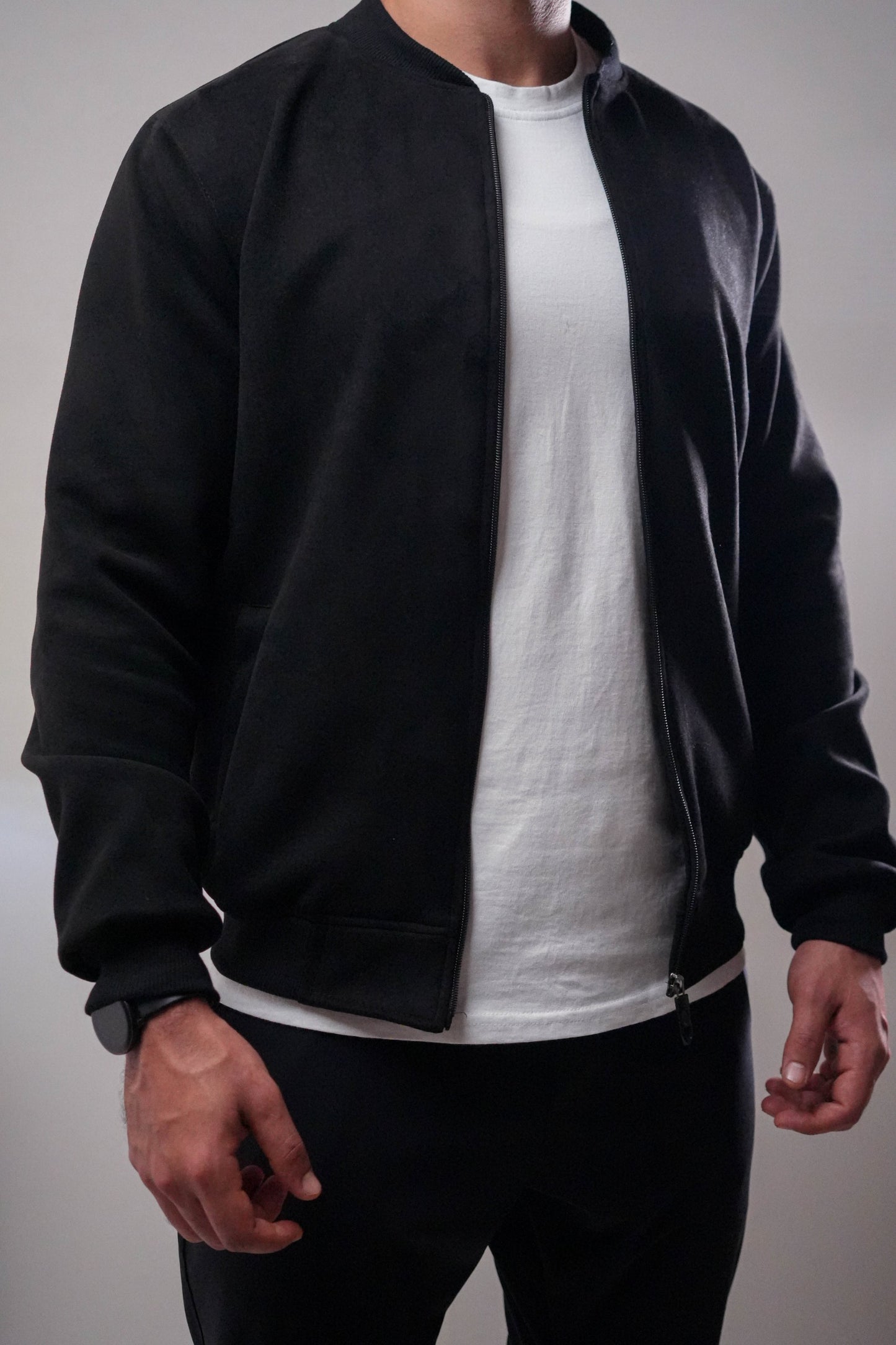 blouson faux daim