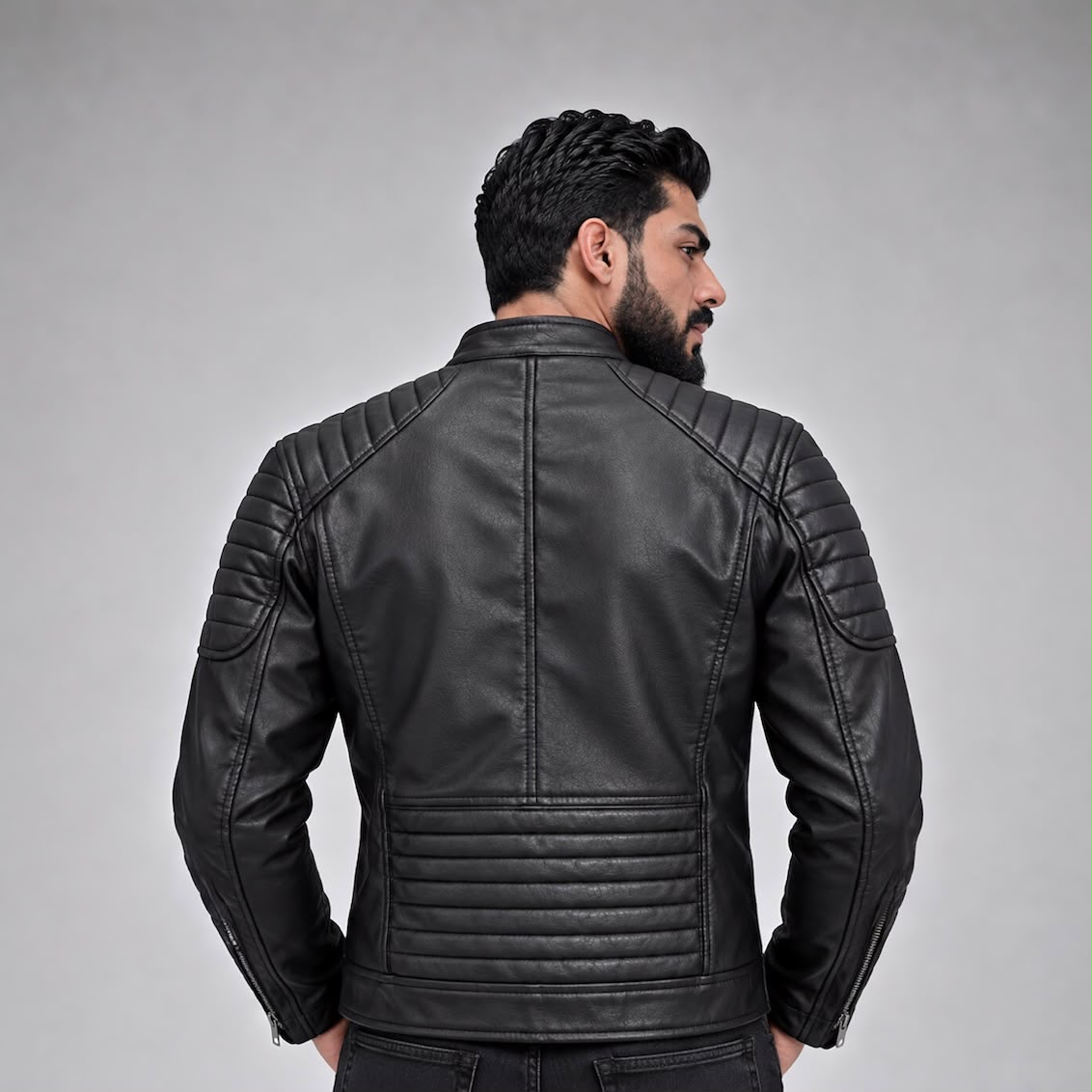 Blouson cuir synthétique reff 02