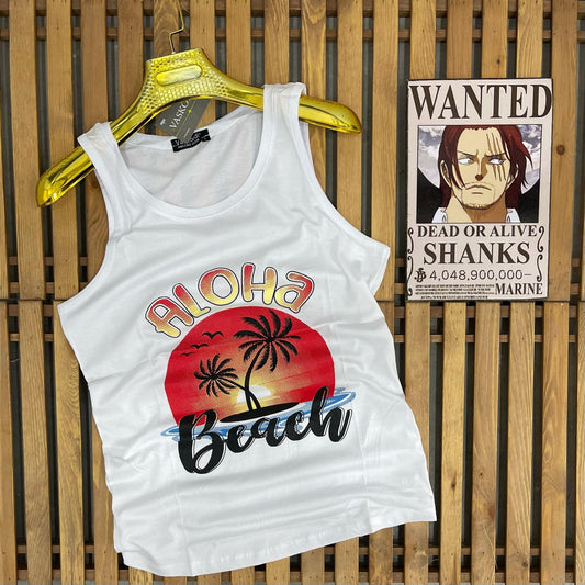 T-shirt Sans Manches "Aloha Beach