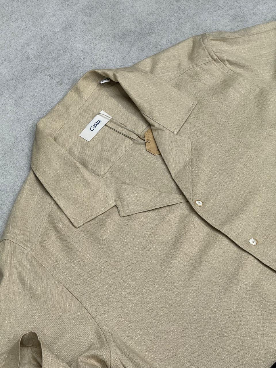 Ensemble Chemise &amp; Short en Lin – Élégance Décontractée