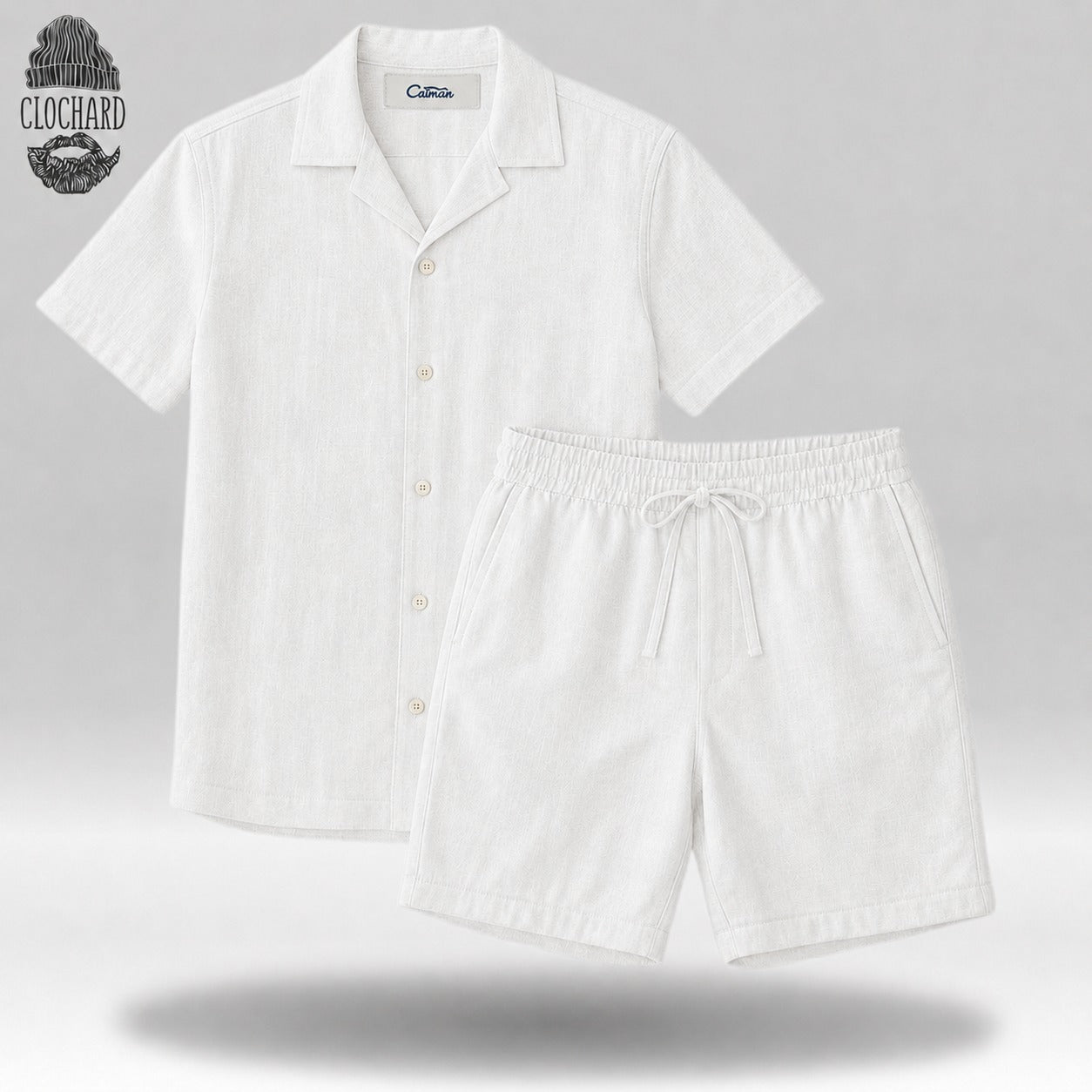 Ensemble Chemise &amp; Short en Lin – Élégance Décontractée