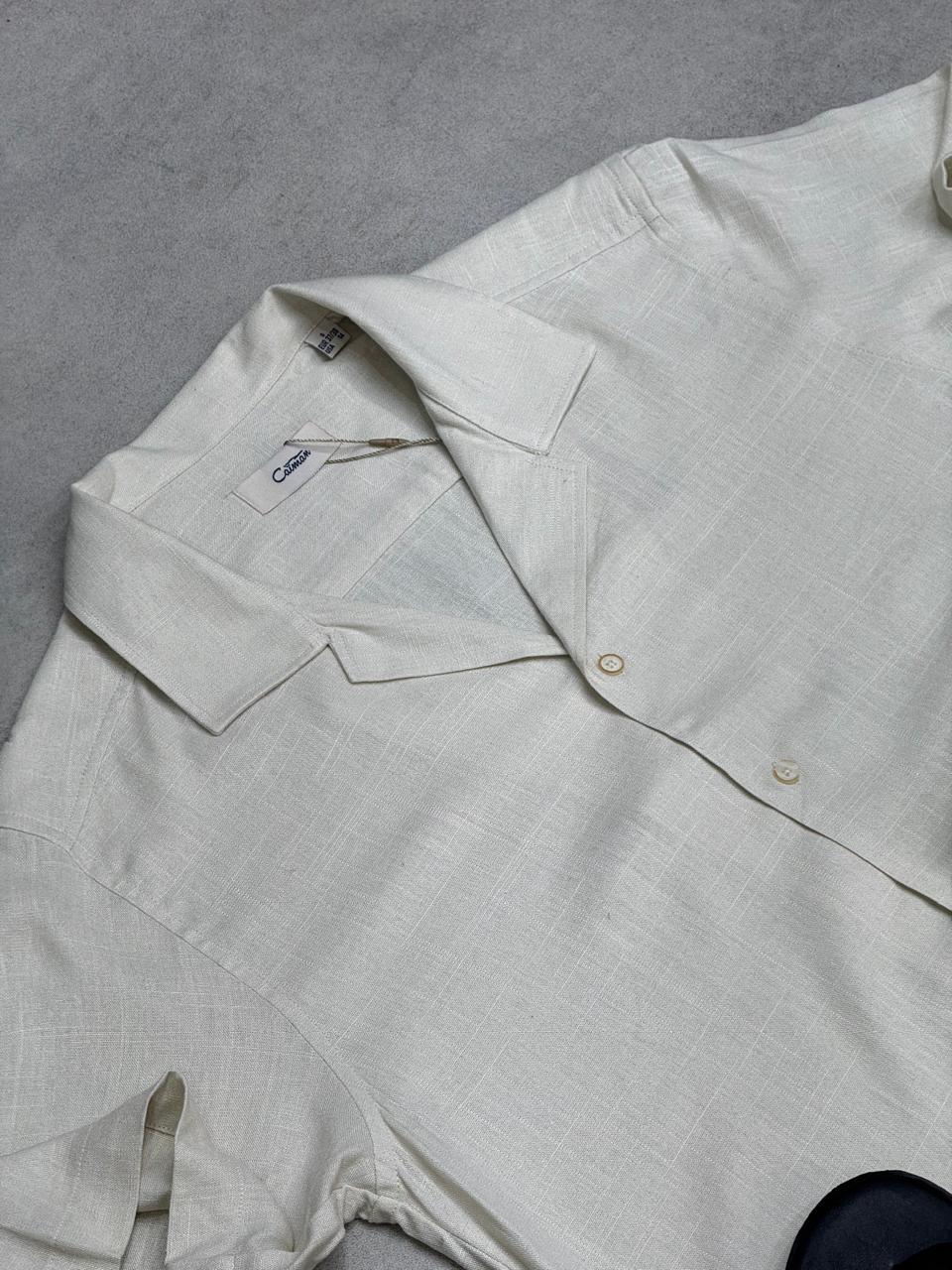 Ensemble Chemise &amp; Short en Lin – Élégance Décontractée