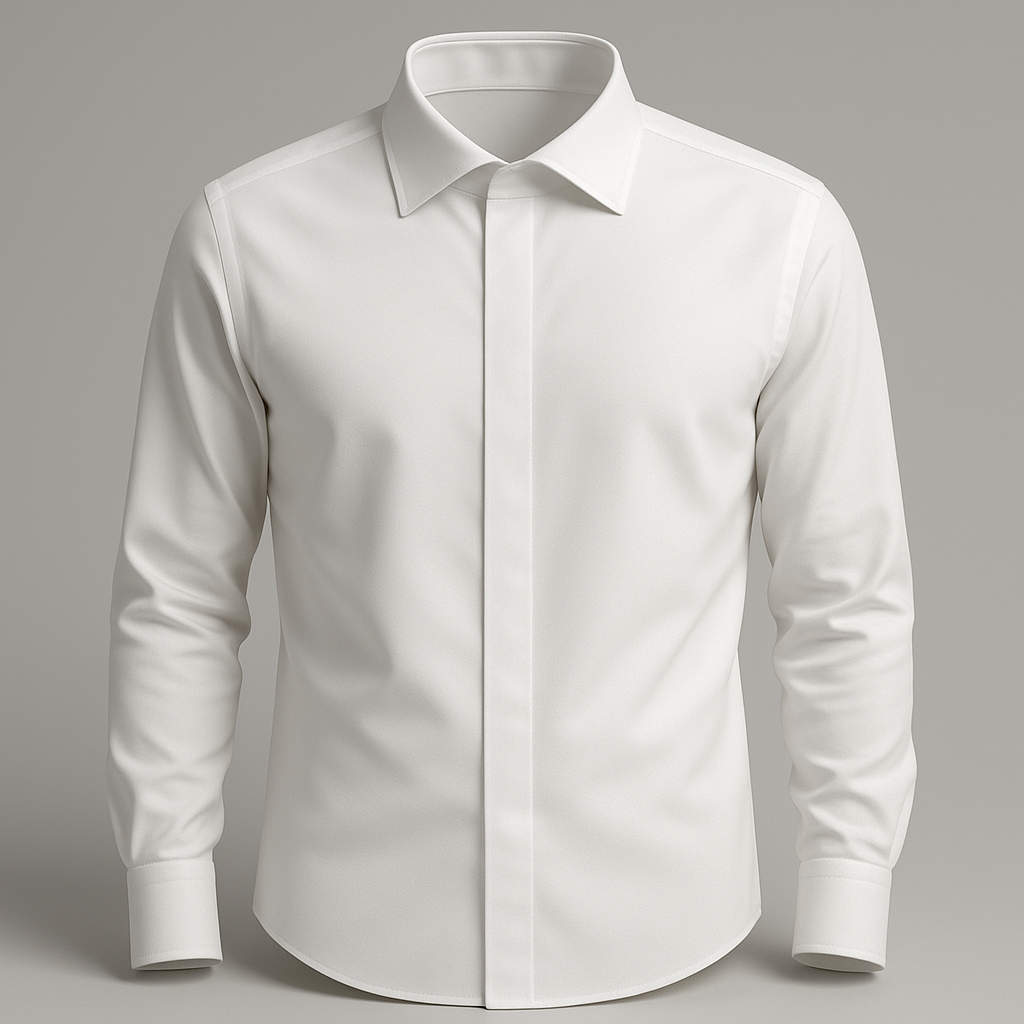 Chemise bouton cacher de luxe