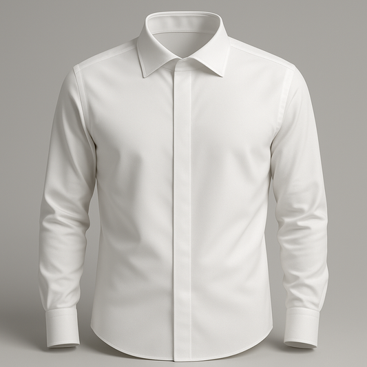 Chemise bouton cacher de luxe