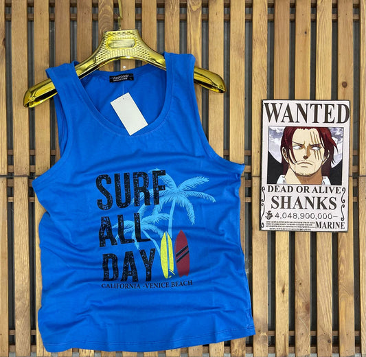 T-shirt Sans Manches "Surf All Day"